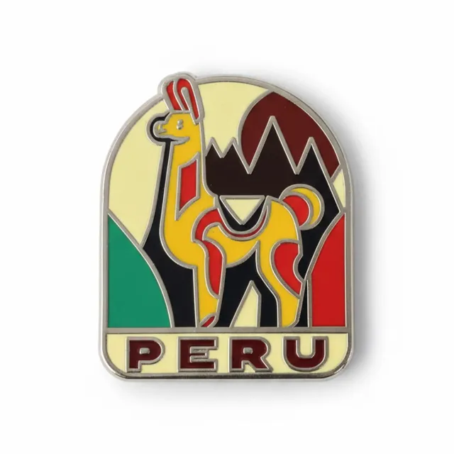 Vagabond Heart Peru emalje pin 22 mm hård emalje
