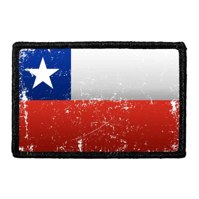 Pull Patch Chile Flag patch farve vintage velcro