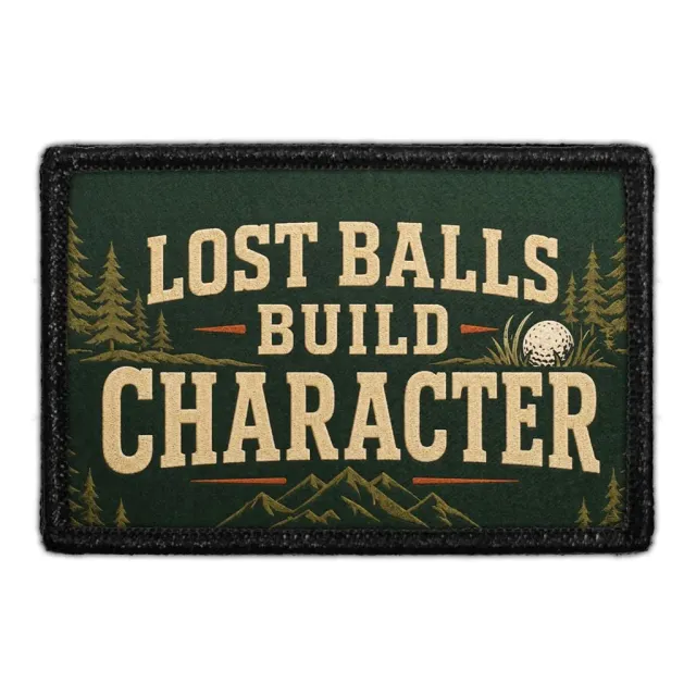 Pull Patch Lost Balls Build Character patch velcro – golf