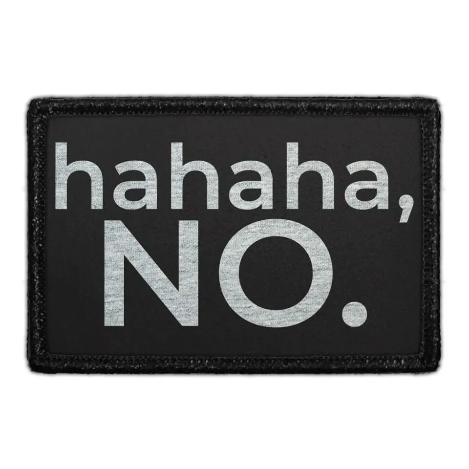 Pull Patch Ha Ha Ha No patch med velcro sarkastisk