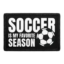 Pull Patch Soccer Is My Favorite Season patch velcro 76x51 mm