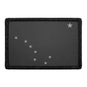 Pull Patch Alaska State Flag patch sort hvid