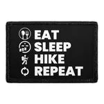 Pull Patch Eat Sleep Hike Repeat patch med velcro