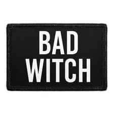 Pull Patch Bad Witch patch med velcro tekst