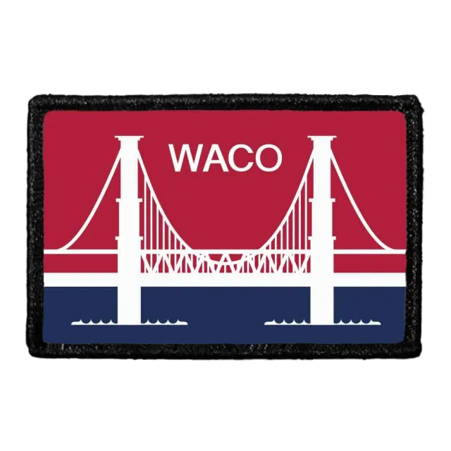 Pull Patch Waco City Flag Color patch med velcro