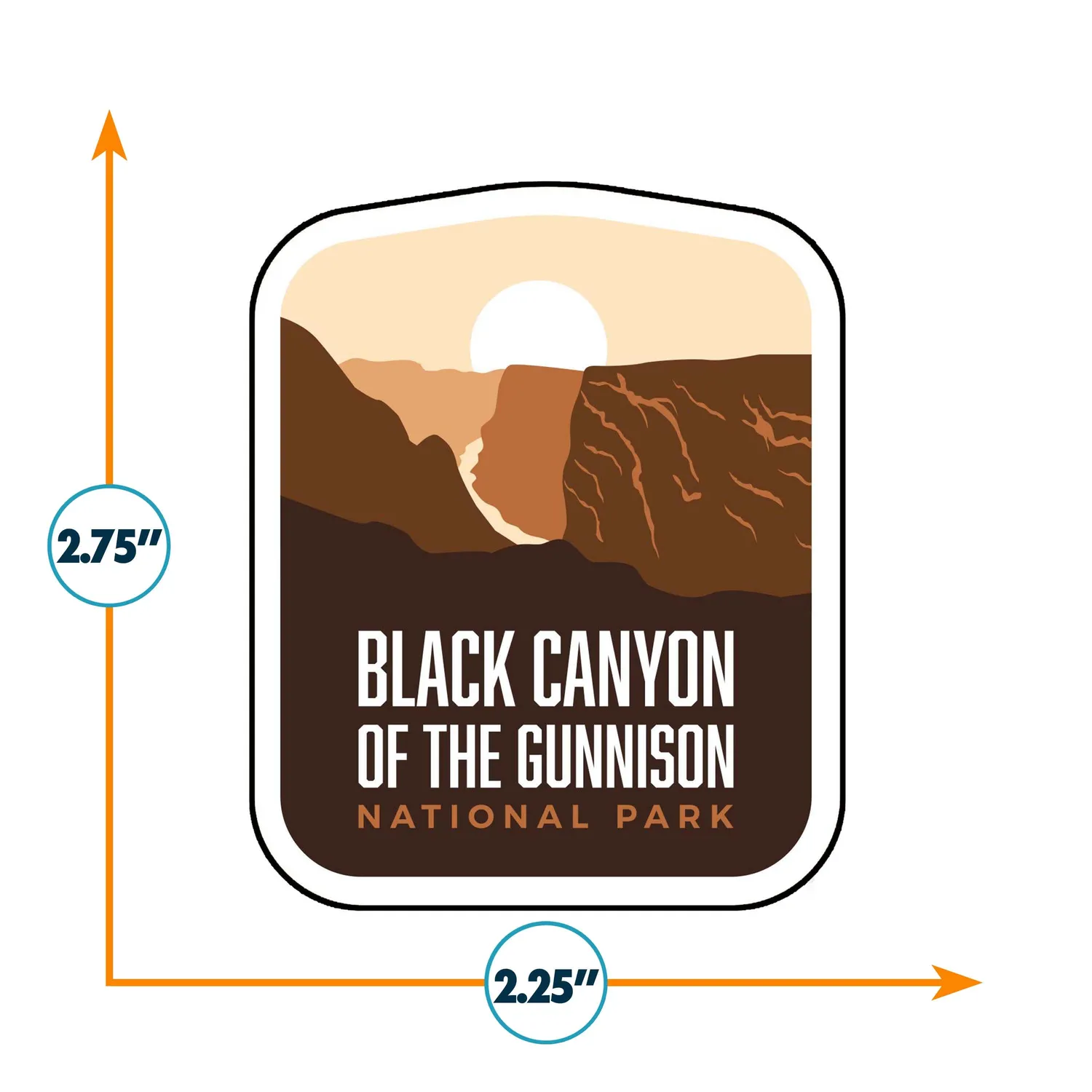 Vagabond Heart Black Canyon sticker vinyl klistermærke 70 mm vejrbestandig