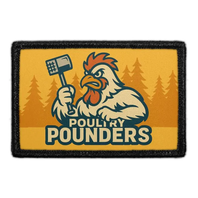 Pull Patch Poultry Pounders patch med velcro sjov