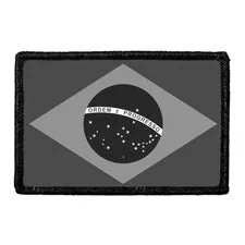 Pull Patch Brazil Flag patch sort-hvid 76 mm