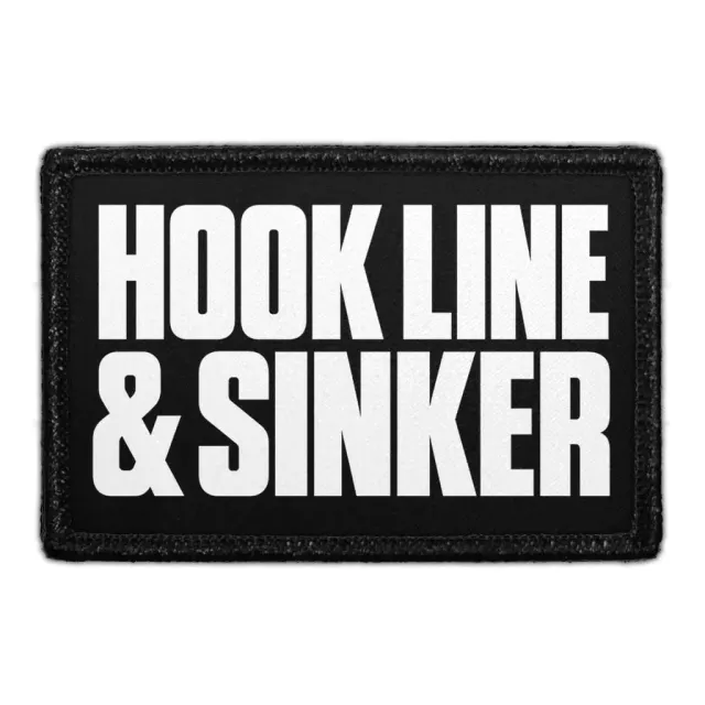 Pull Patch Hook Line & Sinker patch med velcro til fiskeri