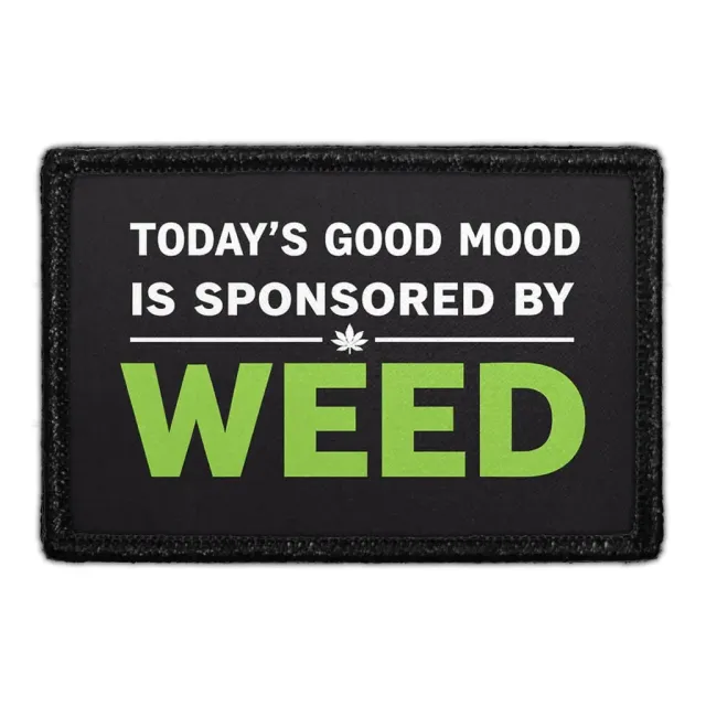 Pull Patch Sponsored By Weed patch velcro grøn