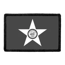 Pull Patch Houston City Flag patch sort-hvid velcro