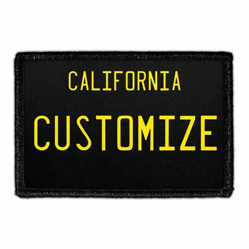 Pull Patch California License Plate patch egen tekst