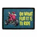 Pull Patch Santa On Motorcycle patch med velcro