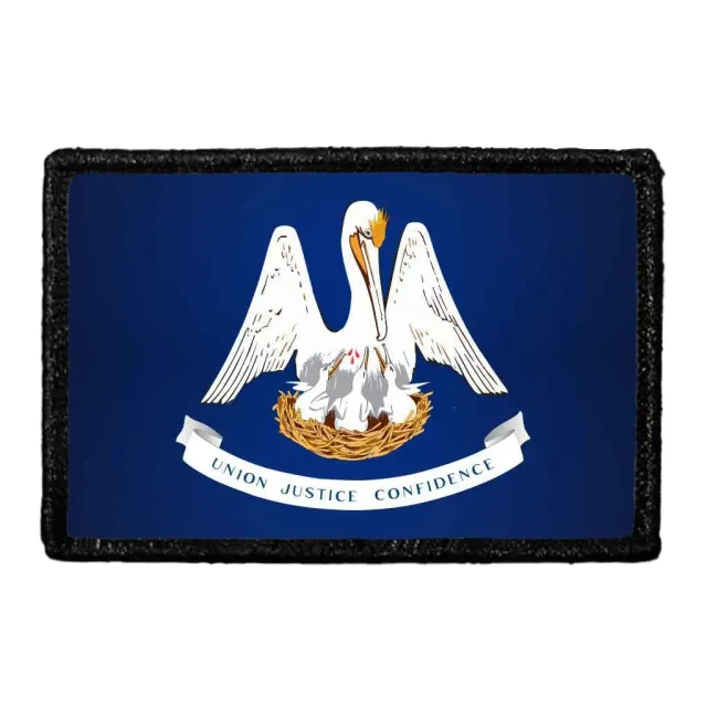 Pull Patch Louisiana State Flag patch farve