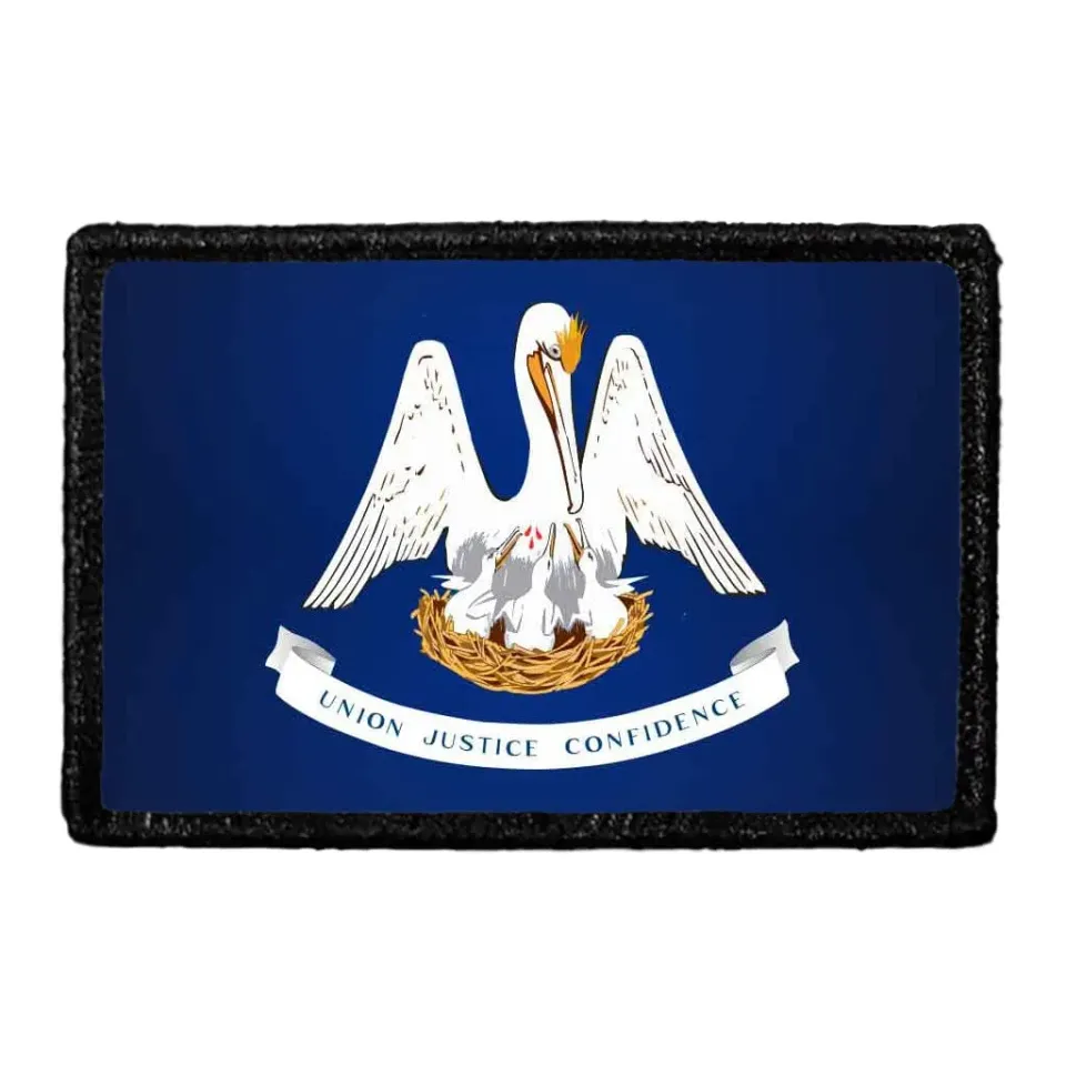 Pull Patch Louisiana State Flag patch farve