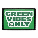 Pull Patch Green Vibes Only patch med velcro – grøn