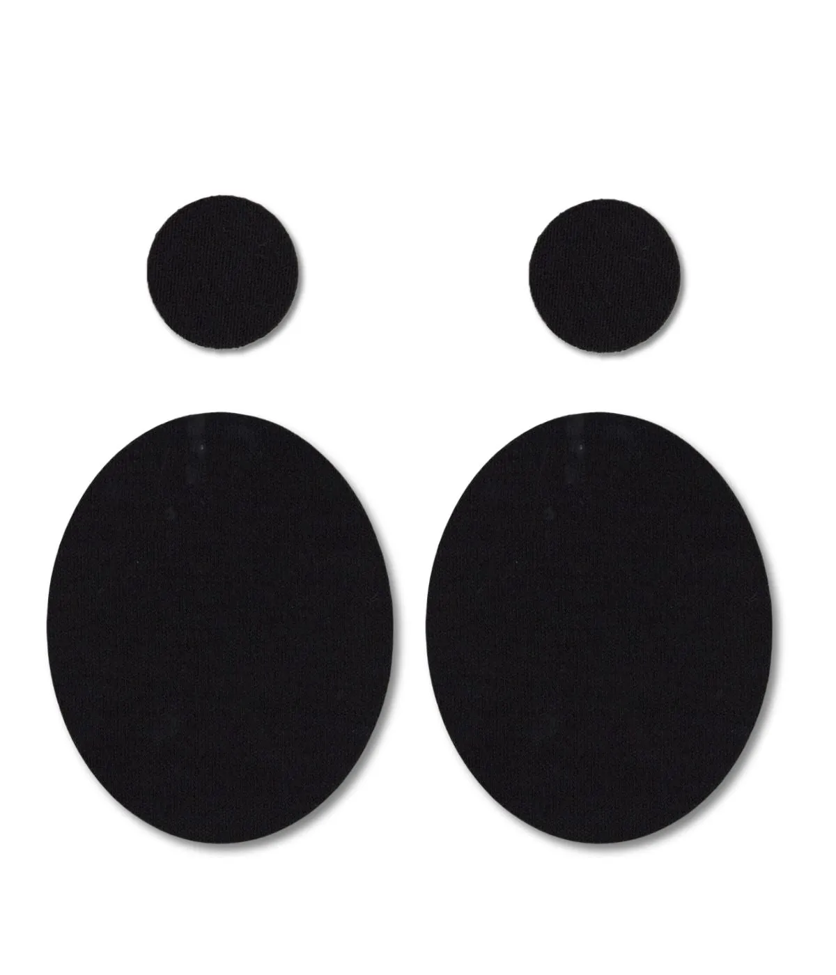 FabPatch Merino Black lapper sort 4-pak uld