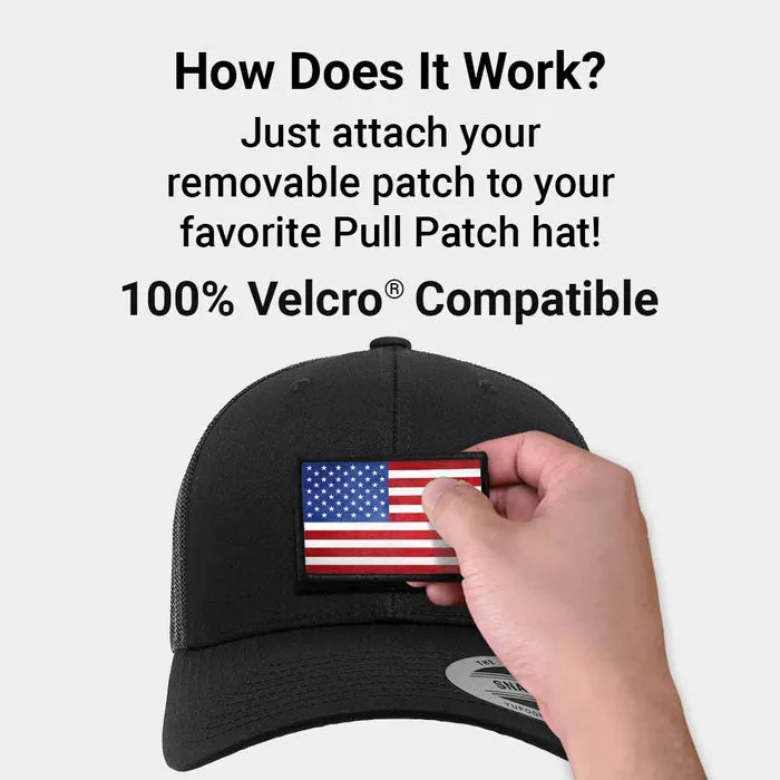 Pull Patch Trucker Curved Bill snapback kasket sort