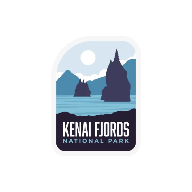 Vagabond Heart Kenai Fjords National Park klistermærke 70x51 mm