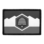 Pull Patch Utah State Flag Black White patch velcro