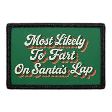 Pull Patch Most Likely To Fart On Santa's Lap patch sjov