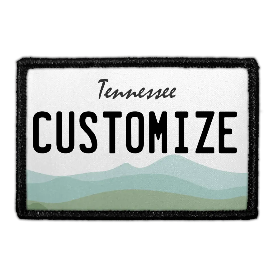 Pull Patch Tennessee License Plate patch med egen tekst
