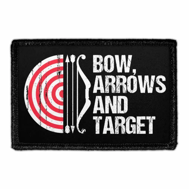 Pull Patch Bow Arrows And Target velcromærke 76x51 mm