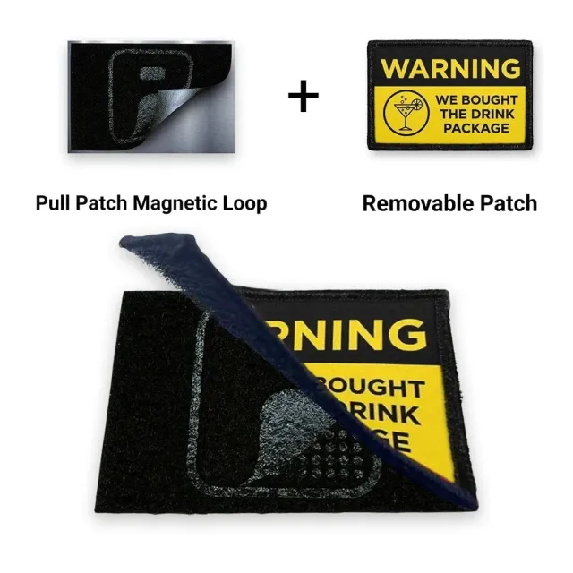 Pull Patch Warning We Bought The Drink Package patch 76x51 mm til velcro