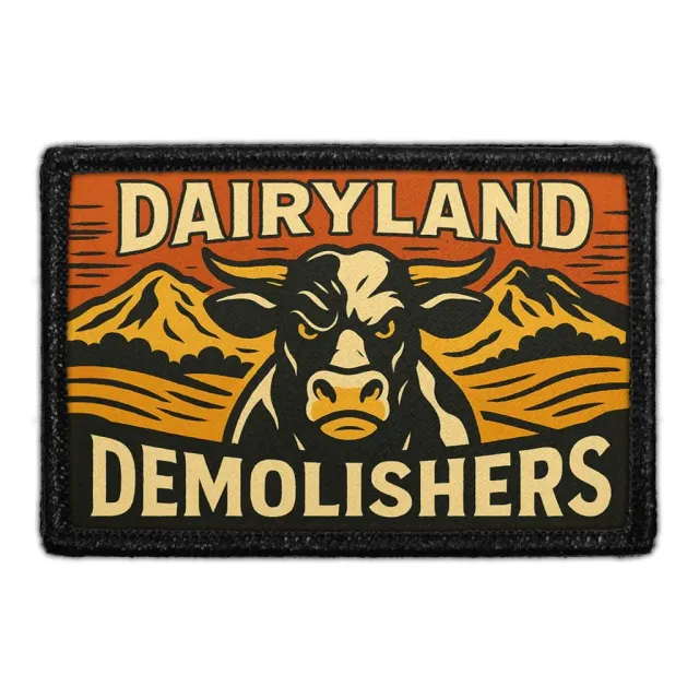 Pull Patch Dairyland Demolishers patch med velcro 76x51 mm
