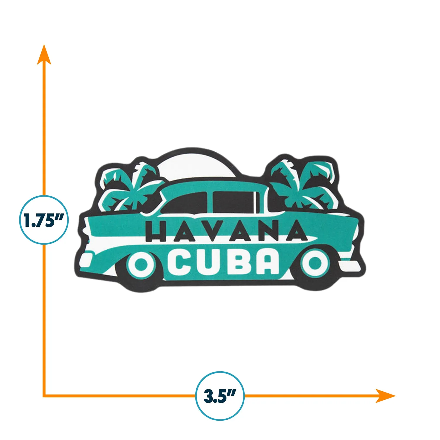Vagabond Heart Havana Cuba klistermærke taxi