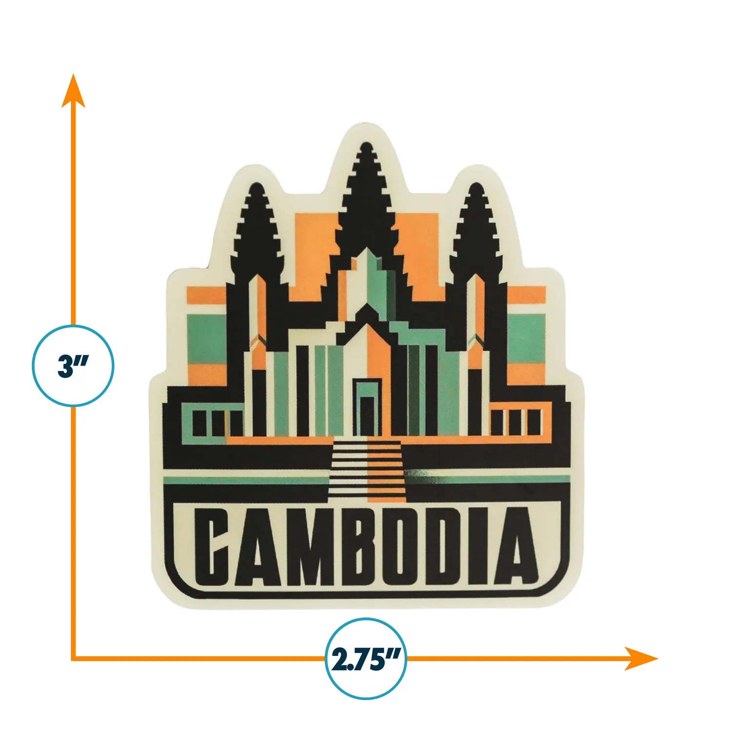 Vagabond Heart Cambodia klistermærke vinyl 70 mm