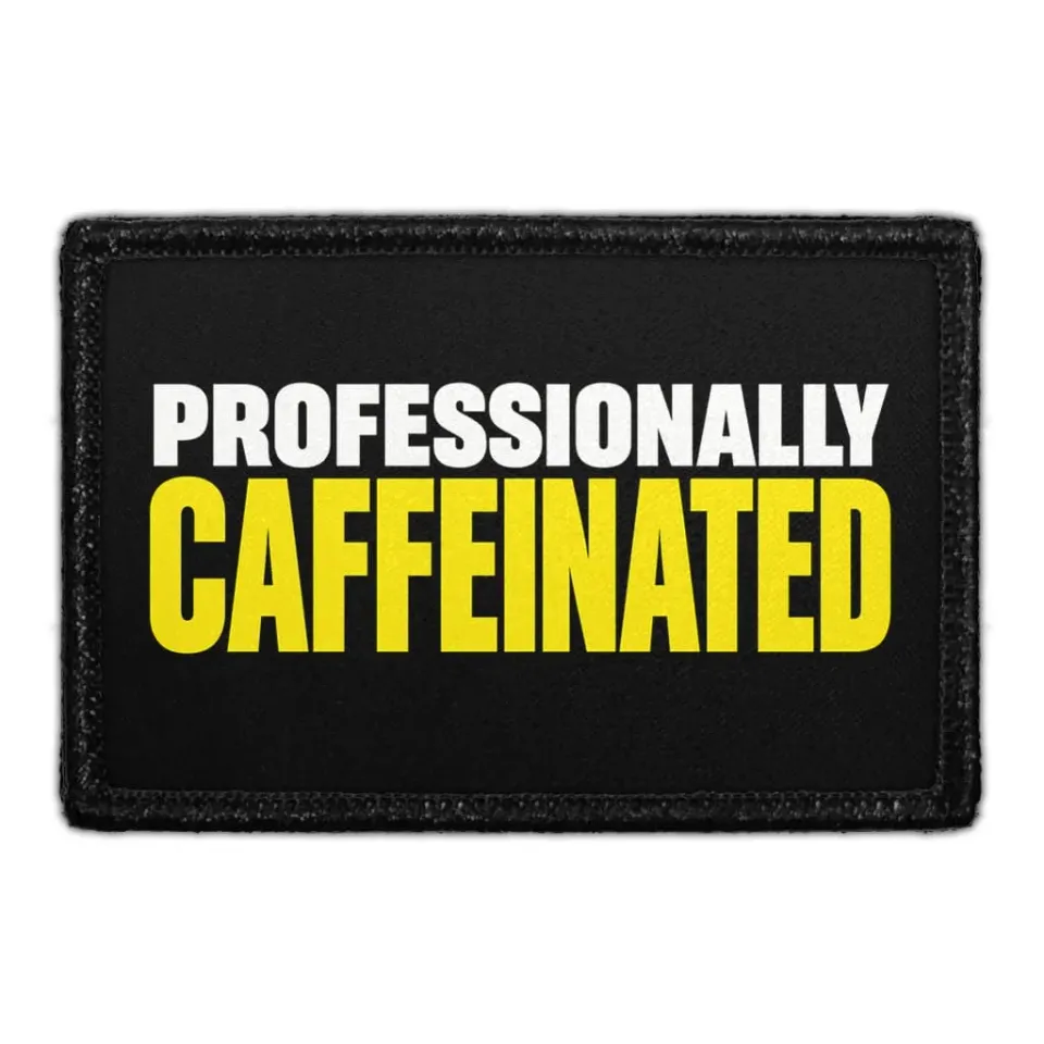 Pull Patch Professionally Caffeinated patch med velcro kaffe