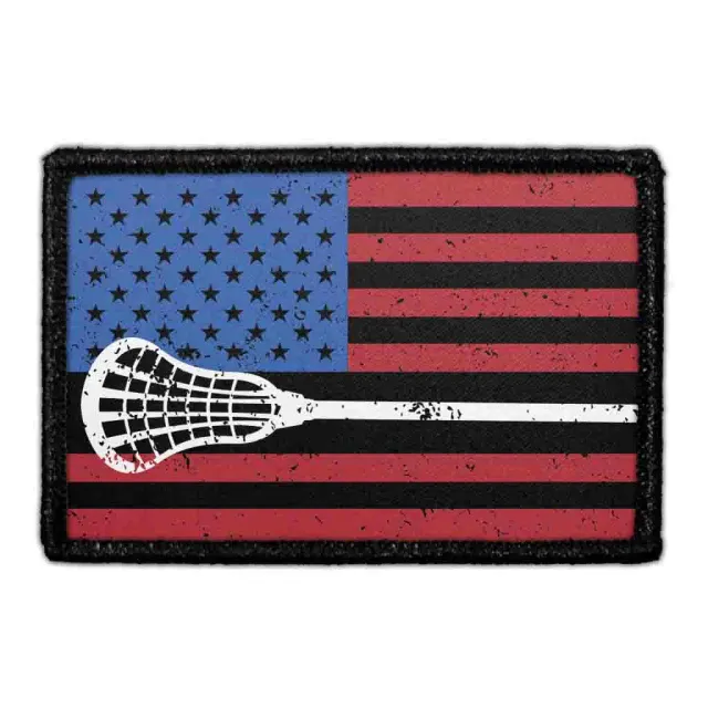Pull Patch American Flag Lacrosse patch 7,6x5 cm