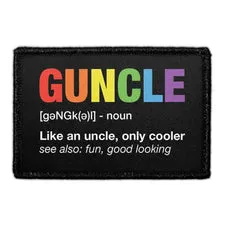Pull Patch Guncle velcropatch 76x51 mm sort kant