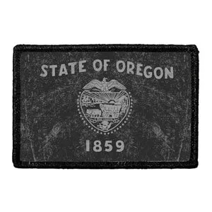 Pull Patch Oregon State Flag patch sort hvid slidt