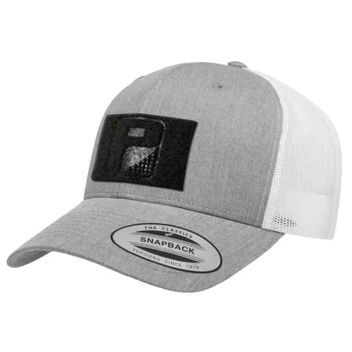 Pull Patch Trucker Curved Bill kasket heather/hvid velcro