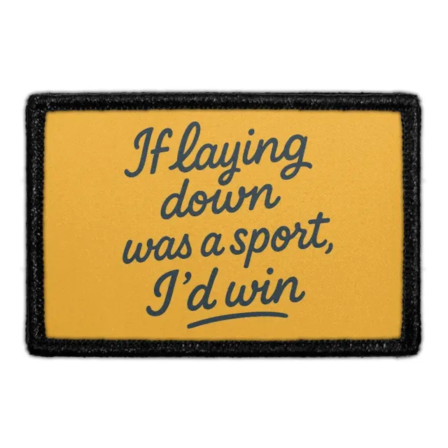 Pull Patch Laying Down Sport patch doven hund humor