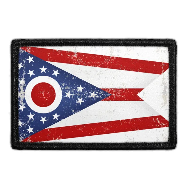 Pull Patch Ohio State Flag patch farve distressed