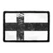 Pull Patch Finland Flag Black and White Distressed patch