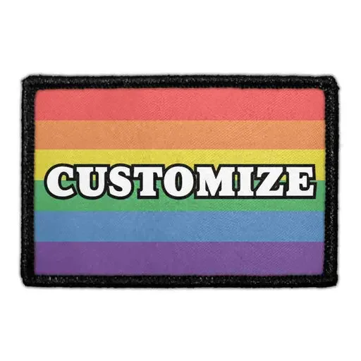 Pull Patch Custom Rainbow Pride Flag patch med tekst