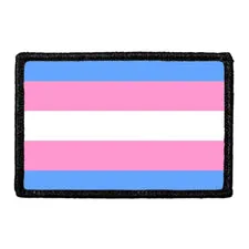 Pull Patch Trans Pride Flag patch med velcro lyseblå