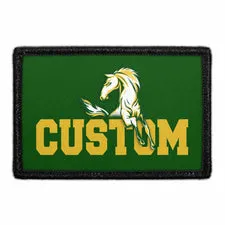 Pull Patch Custom Text With Horse patch gul tekst velcro