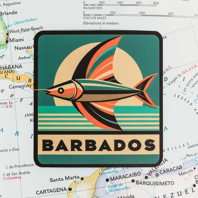 Vagabond Heart Barbados klistermærke vinyl vejrbestandig