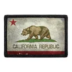 Pull Patch California State Flag patch distressed