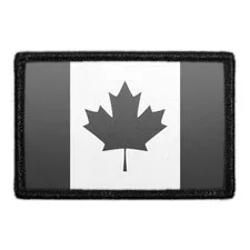 Pull Patch Canada Flag patch sort-hvid velcro