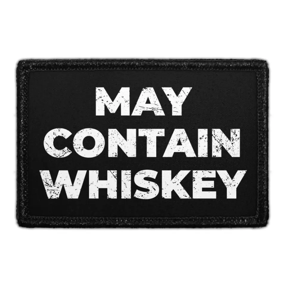 Pull Patch May Contain Whiskey patch 76x51 mm krog