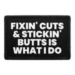 Pull Patch Fixin Cuts Stickin Butts patch med velcro