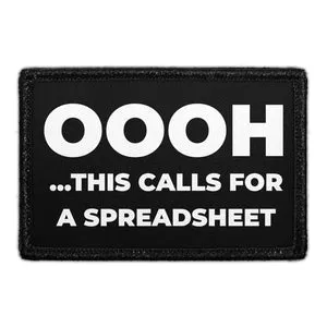 Pull Patch Oooh This Calls For A Spreadsheet velcropatch sjov