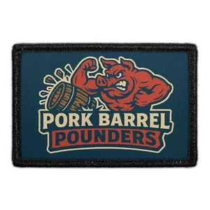 Pull Patch Pork Barrel Pounders patch 76 mm velcro