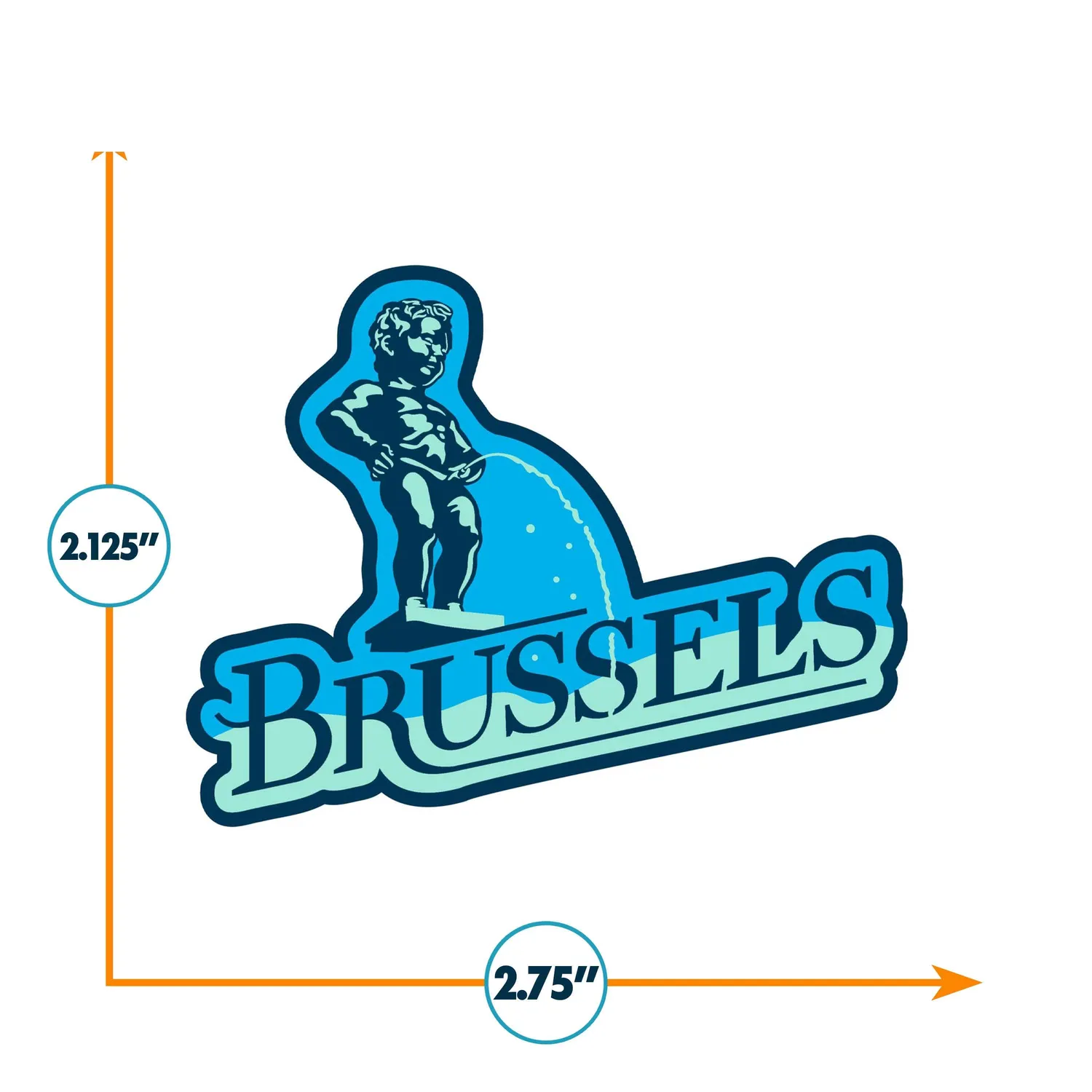 Vagabond Heart Brussels klistermærke vinyl mat